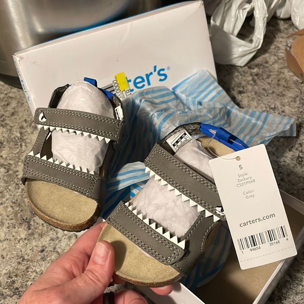 Carter’s Shark Sandals 5C